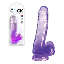 King Cock - 6 in. Cock with Balls - Purple