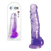 King Cock - 8 in Cock With Balls - Purple