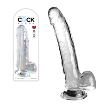 King Cock - 9 in Cock with Balls - Clear